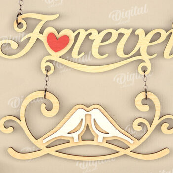 Intra απο ξύλο plywood 3mm-4mm πάχος – Διακόσμηση τοίχου για την ημέρα του Αγίου Βαλεντίνου Lasercut Δίασταση  40x30 cm INTRAFABR-111986174 - Image 1