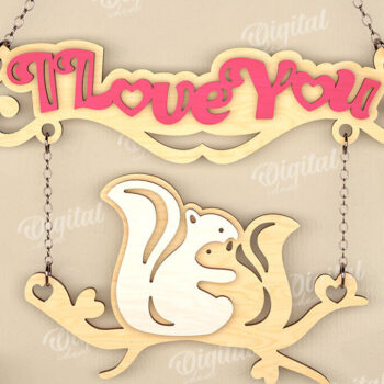 Intra απο ξύλο plywood 3mm-4mm πάχος – Διακόσμηση τοίχου για την ημέρα του Αγίου Βαλεντίνου Lasercut Δίασταση  40x30 cm INTRAFABR-111986226 - Image 1