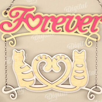 Intra απο ξύλο plywood 3mm-4mm πάχος – Διακόσμηση τοίχου για την ημέρα του Αγίου Βαλεντίνου Lasercut Δίασταση  40x30 cm INTRAFABR-111986415 - Image 1