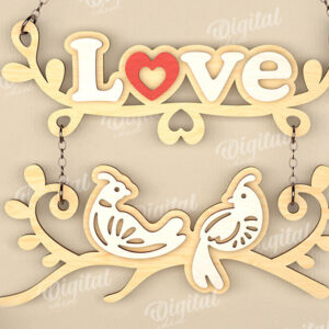 Intra απο ξύλο plywood 3mm-4mm πάχος – Διακόσμηση τοίχου για την ημέρα του Αγίου Βαλεντίνου Lasercut Δίασταση  40x30 cm INTRAFABR-111986027