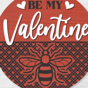 Intra απο ξύλο plywood 3mm-4mm πάχος – Σημάδια καλωσορίσματος για την ημέρα του Αγίου Βαλεντίνου Δίασταση  20x20 cm INTRAFABR-114191754 - Image 2