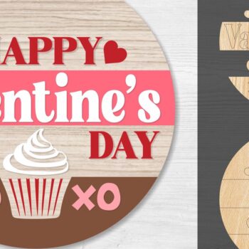 Intra απο ξύλο plywood 3mm-4mm πάχος – Σημάδια καλωσορίσματος για την ημέρα του Αγίου Βαλεντίνου Δίασταση  20x20 cm INTRAFABR-114191754 - Image 3