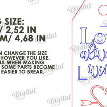 Intra απο ξύλο plywood 3mm-4mm πάχος – Ημέρα του Αγίου Βαλεντίνου Ετικέτα μπουκαλιού κρασιού με λέιζερ Δίασταση  20x20 cm INTRAFABR-111597512 - Image 2