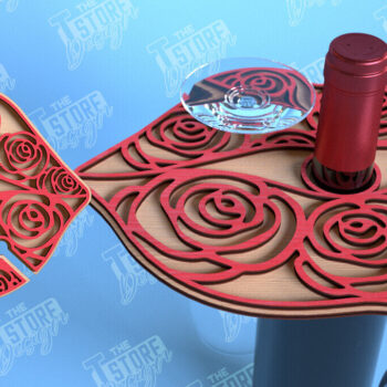 Intra απο ξύλο plywood 3mm-4mm πάχος – Ημέρα του Αγίου Βαλεντίνου Wine Butler Δίασταση  20x20 cm INTRAFABR-114957031 - Image 6