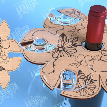 Intra απο ξύλο plywood 3mm-4mm πάχος – Ημέρα του Αγίου Βαλεντίνου Wine Butler Δίασταση  20x20 cm INTRAFABR-114957031 - Image 12