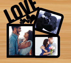 Intra απο ξύλο plywood 3mm-4mm πάχος – Λέιζερ με ξύλινη κορνίζα για την ημέρα του Αγίου Βαλεντίνου Δίασταση  20x20 cm INTRAFABR-89953486