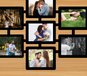 Intra απο ξύλο plywood 3mm-4mm πάχος – Λέιζερ με ξύλινη κορνίζα για την ημέρα του Αγίου Βαλεντίνου Δίασταση  20x20 cm INTRAFABR-89953565