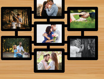 Intra απο ξύλο plywood 3mm-4mm πάχος – Λέιζερ με ξύλινη κορνίζα για την ημέρα του Αγίου Βαλεντίνου Δίασταση  20x20 cm INTRAFABR-89953565 - Image 1