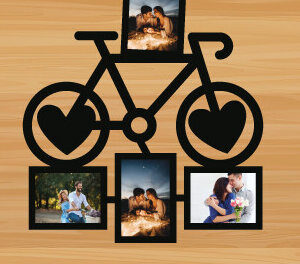 Intra απο ξύλο plywood 3mm-4mm πάχος – Λέιζερ με ξύλινη κορνίζα για την ημέρα του Αγίου Βαλεντίνου Δίασταση  20x20 cm INTRAFABR-89953735