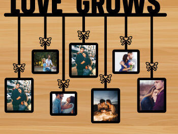 Intra απο ξύλο plywood 3mm-4mm πάχος – Λέιζερ με ξύλινη κορνίζα για την ημέρα του Αγίου Βαλεντίνου Δίασταση  20x20 cm INTRAFABR-89953813 - Image 1