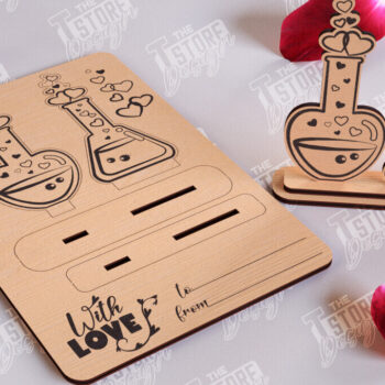 Intra απο ξύλο plywood 3mm-4mm πάχος – Πακέτο ξύλινων καρτών για την ημέρα του Αγίου Βαλεντίνου |CNC Δίασταση  20x20 cm INTRAFABR-110126672 - Image 2