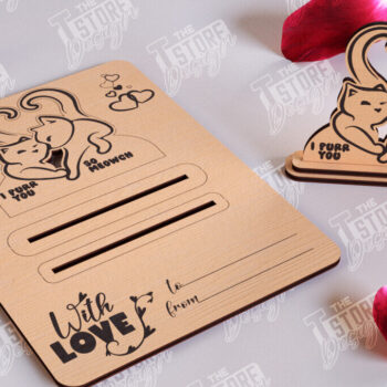 Intra απο ξύλο plywood 3mm-4mm πάχος – Πακέτο ξύλινων καρτών για την ημέρα του Αγίου Βαλεντίνου |CNC Δίασταση  20x20 cm INTRAFABR-110126672 - Image 6