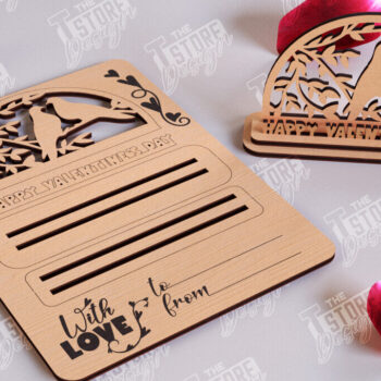 Intra απο ξύλο plywood 3mm-4mm πάχος – Πακέτο ξύλινων καρτών για την ημέρα του Αγίου Βαλεντίνου |CNC Δίασταση  20x20 cm INTRAFABR-110126672 - Image 7