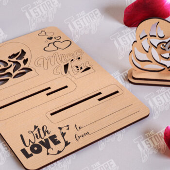 Intra απο ξύλο plywood 3mm-4mm πάχος – Πακέτο ξύλινων καρτών για την ημέρα του Αγίου Βαλεντίνου |CNC Δίασταση  20x20 cm INTRAFABR-110126672 - Image 11