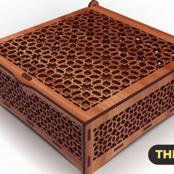 Intra απο ξύλο plywood 3mm-4mm πάχος – Ξύλινο κουτί δώρου για την ημέρα του Αγίου Βαλεντίνου Lasercut Δίασταση  20x20 cm INTRAFABR-88670964 - Image 1