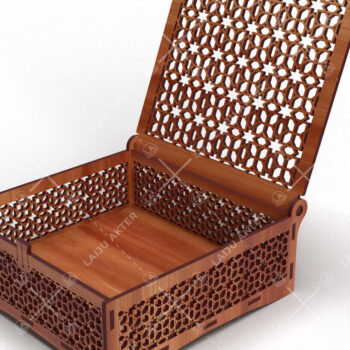 Intra απο ξύλο plywood 3mm-4mm πάχος – Ξύλινο κουτί δώρου για την ημέρα του Αγίου Βαλεντίνου Lasercut Δίασταση  20x20 cm INTRAFABR-88670964 - Image 3