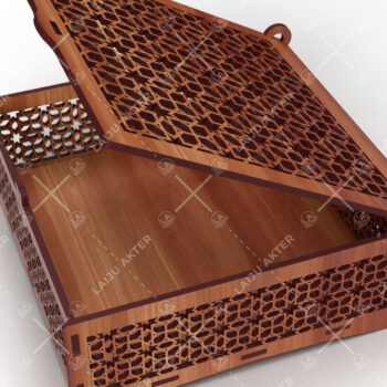 Intra απο ξύλο plywood 3mm-4mm πάχος – Ξύλινο κουτί δώρου για την ημέρα του Αγίου Βαλεντίνου Lasercut Δίασταση  20x20 cm INTRAFABR-88670964 - Image 4