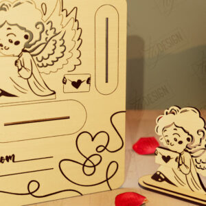 Intra απο ξύλο plywood 3mm-4mm πάχος – Ξύλινη όρθια κάρτα για την ημέρα του Αγίου Βαλεντίνου|CNC Δίασταση  20x20 cm INTRAFABR-110261488