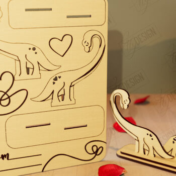 Intra απο ξύλο plywood 3mm-4mm πάχος – Ξύλινη όρθια κάρτα για την ημέρα του Αγίου Βαλεντίνου|CNC Δίασταση  20x20 cm INTRAFABR-110261515 - Image 1