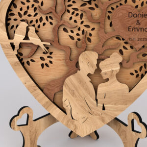 Intra απο ξύλο plywood 3mm-4mm πάχος – Πρότυπο βάσης καρδιών διακόσμησης Αγίου Βαλεντίνου Δίασταση  20x20 cm INTRAFABR-114407805