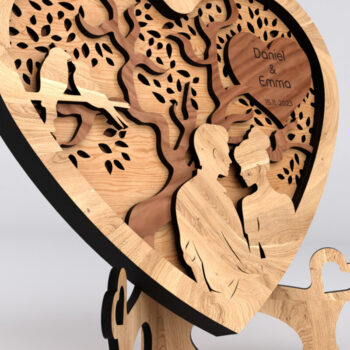 Intra απο ξύλο plywood 3mm-4mm πάχος – Πρότυπο βάσης καρδιών διακόσμησης Αγίου Βαλεντίνου Δίασταση  20x20 cm INTRAFABR-114407805 - Image 3