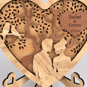 Intra απο ξύλο plywood 3mm-4mm πάχος – Πρότυπο βάσης καρδιών διακόσμησης Αγίου Βαλεντίνου Δίασταση  20x20 cm INTRAFABR-114407805 - Image 6