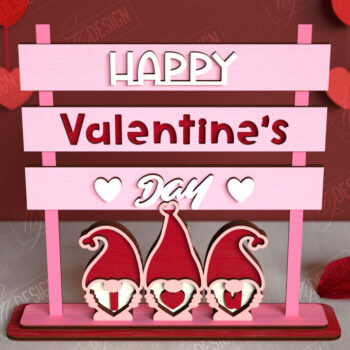 Intra απο ξύλο plywood 3mm-4mm πάχος – Πακέτο πινακίδων κατεύθυνσης του Αγίου Βαλεντίνου Δίασταση  20x20 cm INTRAFABR-112654700 - Image 2