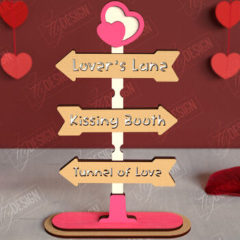 Intra απο ξύλο plywood 3mm-4mm πάχος – Πακέτο πινακίδων κατεύθυνσης του Αγίου Βαλεντίνου Δίασταση  20x20 cm INTRAFABR-112654700 - Image 7