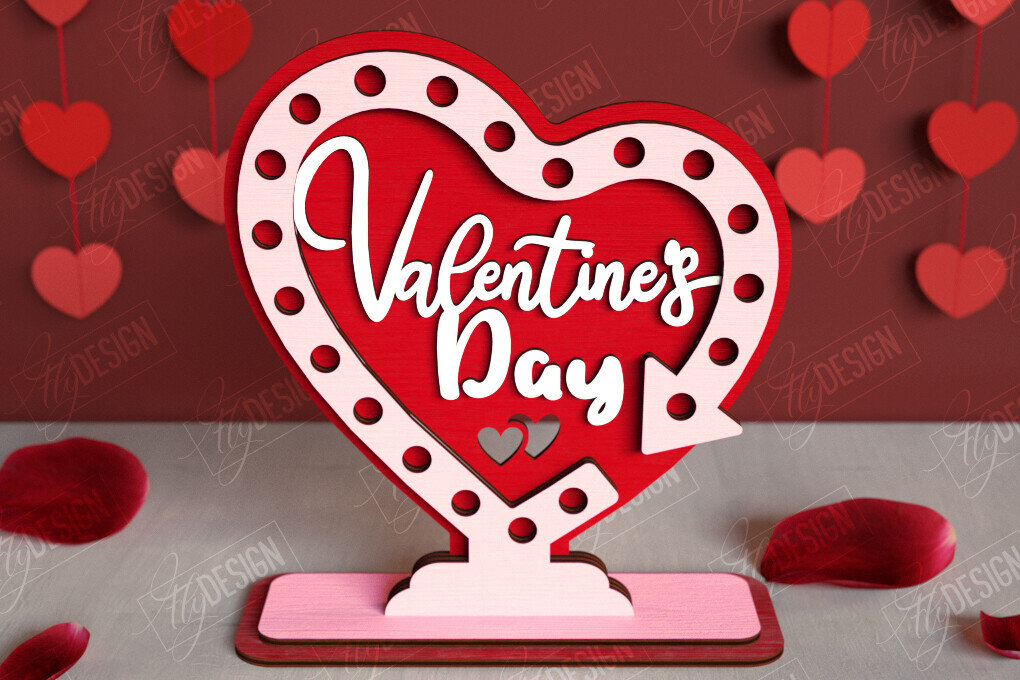 Intra απο ξύλο plywood 3mm-4mm πάχος – Πινακίδες κατεύθυνσης του Αγίου Βαλεντίνου | Αργία Δίασταση  20x20 cm INTRAFABR-112654568