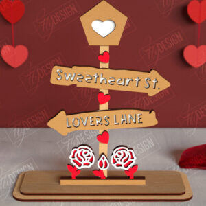 Intra απο ξύλο plywood 3mm-4mm πάχος – Πινακίδες κατεύθυνσης του Αγίου Βαλεντίνου | Αργία Δίασταση  20x20 cm INTRAFABR-112654575