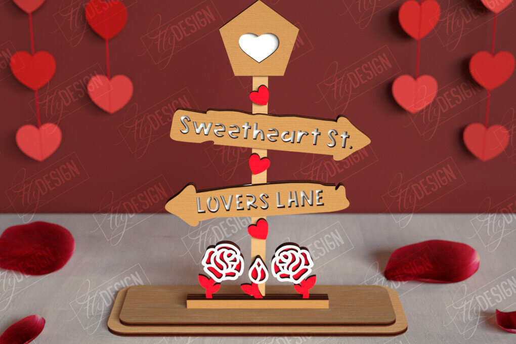 Intra απο ξύλο plywood 3mm-4mm πάχος – Πινακίδες κατεύθυνσης του Αγίου Βαλεντίνου | Αργία Δίασταση  20x20 cm INTRAFABR-112654575