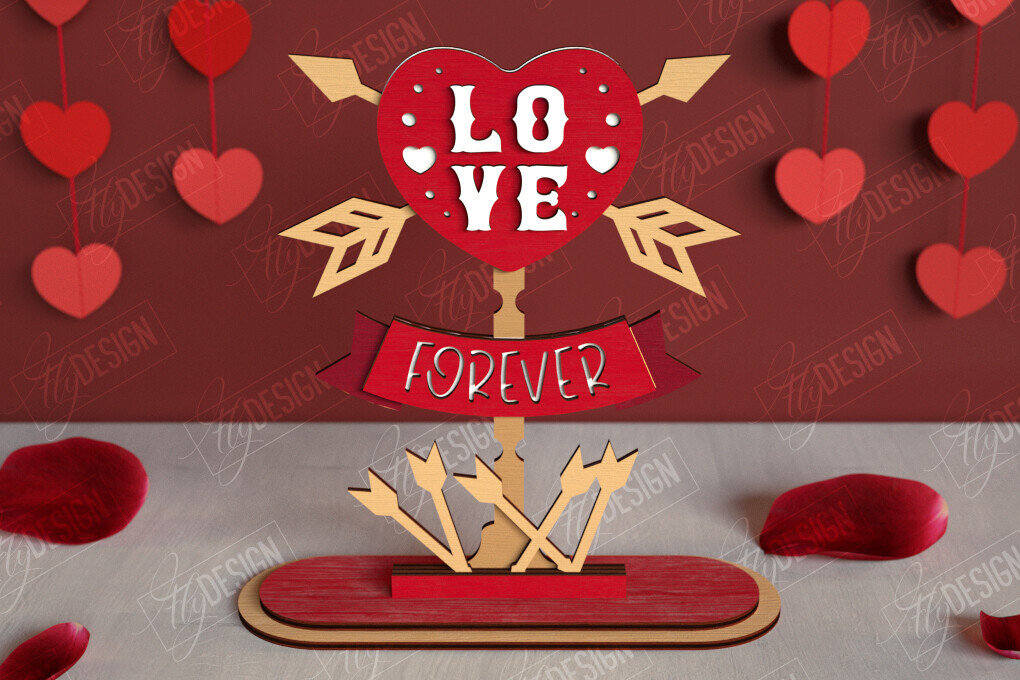 Intra απο ξύλο plywood 3mm-4mm πάχος – Πινακίδες κατεύθυνσης του Αγίου Βαλεντίνου | Αργία Δίασταση  20x20 cm INTRAFABR-112654586