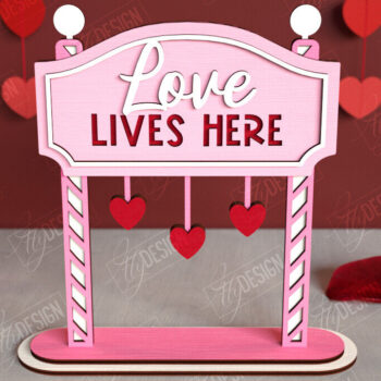 Intra απο ξύλο plywood 3mm-4mm πάχος – Πινακίδες κατεύθυνσης του Αγίου Βαλεντίνου | Αργία Δίασταση  20x20 cm INTRAFABR-112654599 - Image 1