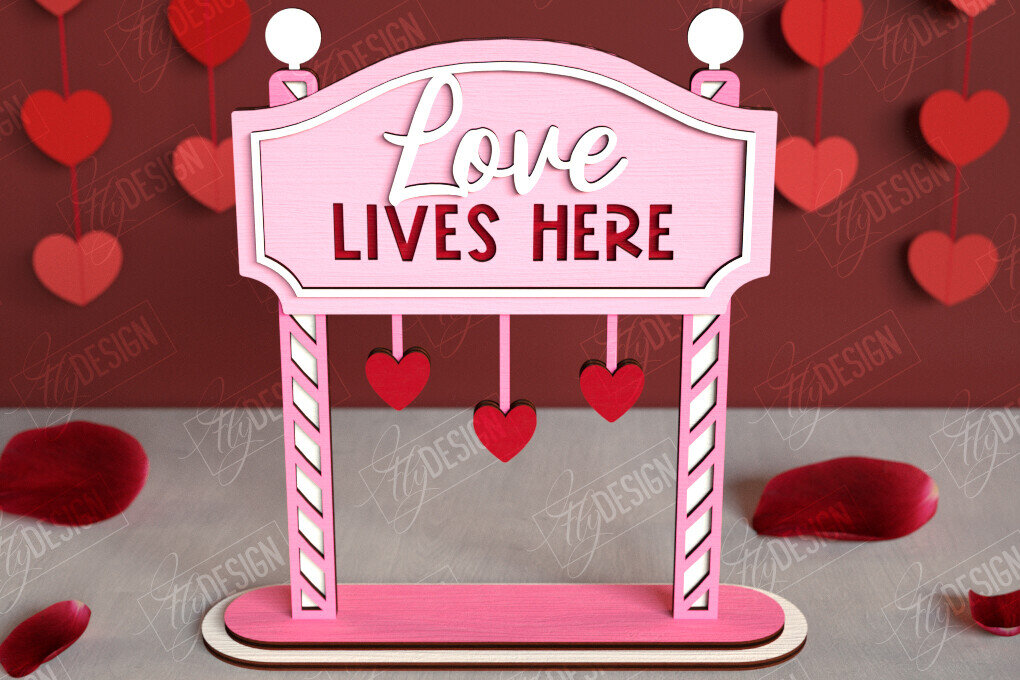 Intra απο ξύλο plywood 3mm-4mm πάχος – Πινακίδες κατεύθυνσης του Αγίου Βαλεντίνου | Αργία Δίασταση  20x20 cm INTRAFABR-112654599