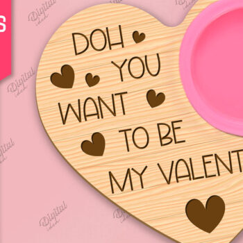 Intra απο ξύλο plywood 3mm-4mm πάχος – Valentines Doh Holder Δίασταση  20x20 cm INTRAFABR-85066148 - Image 1