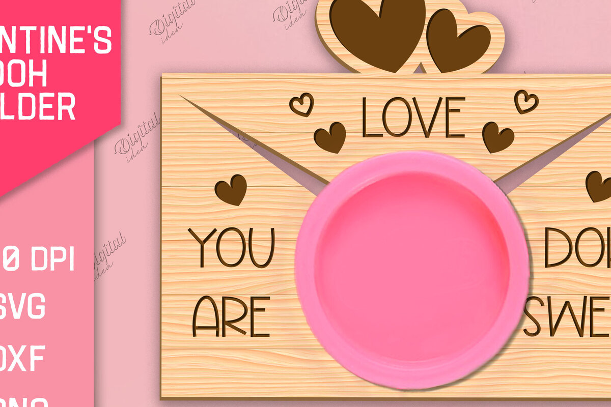 Intra απο ξύλο plywood 3mm-4mm πάχος – Valentines Doh Holder Δίασταση  20x20 cm INTRAFABR-85066218