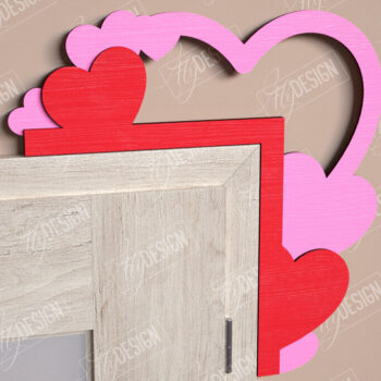 Intra απο ξύλο plywood 3mm-4mm πάχος – Γωνιές για τις πόρτες του Αγίου Βαλεντίνου | Διακόσμηση τοίχου Δίασταση  40x30 cm INTRAFABR-110270134 - Image 1