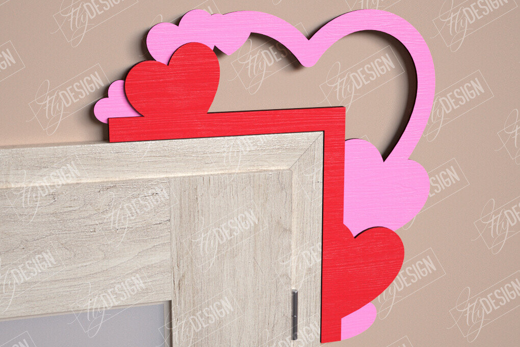 Intra απο ξύλο plywood 3mm-4mm πάχος – Γωνιές για τις πόρτες του Αγίου Βαλεντίνου | Διακόσμηση τοίχου Δίασταση  40x30 cm INTRAFABR-110270134