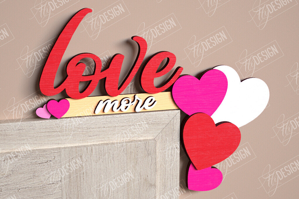 Intra απο ξύλο plywood 3mm-4mm πάχος – Γωνιές για τις πόρτες του Αγίου Βαλεντίνου | Διακόσμηση τοίχου Δίασταση  40x30 cm INTRAFABR-110270138