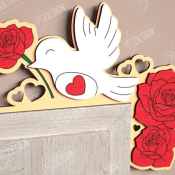 Intra απο ξύλο plywood 3mm-4mm πάχος – Γωνιές για τις πόρτες του Αγίου Βαλεντίνου | Διακόσμηση τοίχου Δίασταση  40x30 cm INTRAFABR-110270153 - Image 1