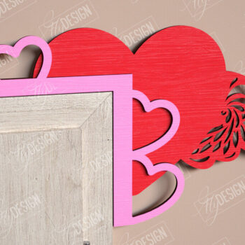 Intra απο ξύλο plywood 3mm-4mm πάχος – Γωνιές για τις πόρτες του Αγίου Βαλεντίνου | Διακόσμηση τοίχου Δίασταση  40x30 cm INTRAFABR-110270170 - Image 1