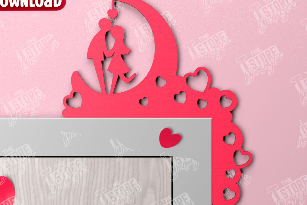 Intra απο ξύλο plywood 3mm-4mm πάχος – Γωνιές για τις πόρτες του Αγίου Βαλεντίνου | Διακόσμηση τοίχου Δίασταση  40x30 cm INTRAFABR-110743732