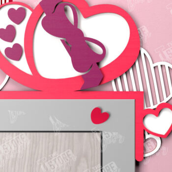 Intra απο ξύλο plywood 3mm-4mm πάχος – Γωνιές για τις πόρτες του Αγίου Βαλεντίνου | Διακόσμηση τοίχου Δίασταση  40x30 cm INTRAFABR-110743740 - Image 1