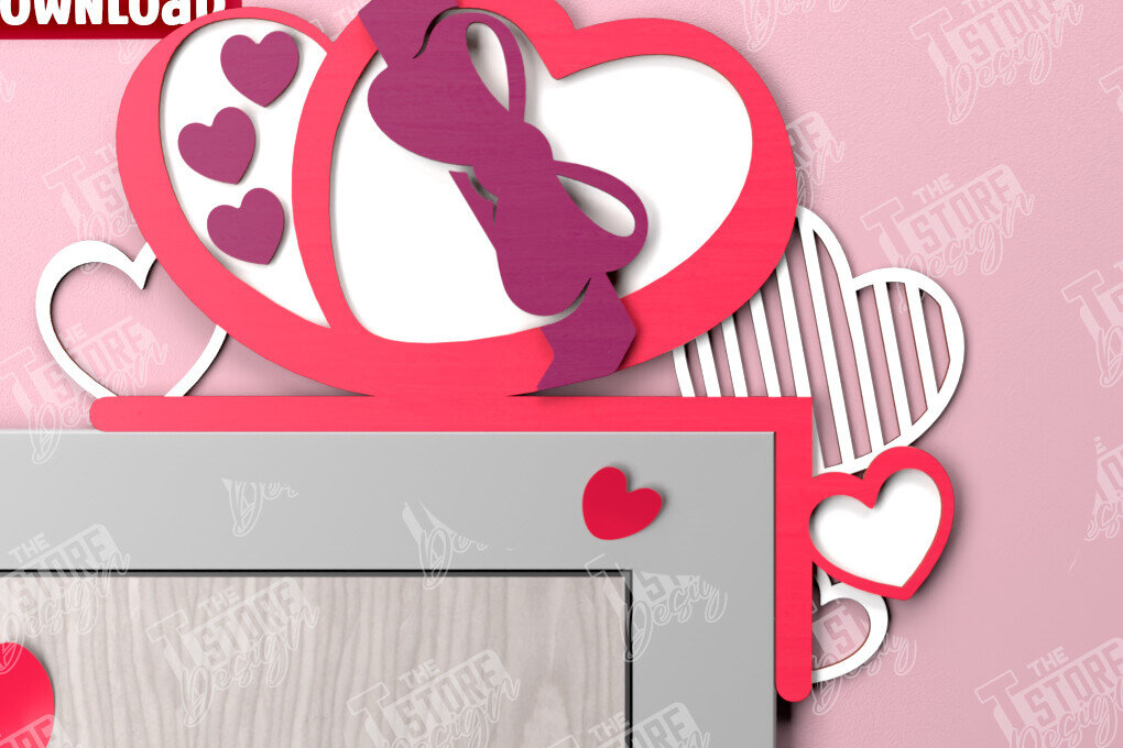 Intra απο ξύλο plywood 3mm-4mm πάχος – Γωνιές για τις πόρτες του Αγίου Βαλεντίνου | Διακόσμηση τοίχου Δίασταση  40x30 cm INTRAFABR-110188901