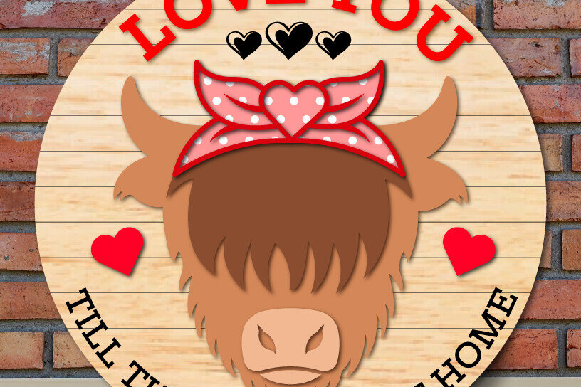 Intra απο ξύλο plywood 3mm-4mm πάχος – Πινακίδα Πόρτας Αγίου Βαλεντίνου Δίασταση  20x20 cm INTRAFABR-113940424