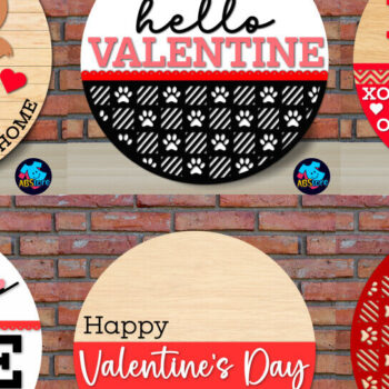 Intra απο ξύλο plywood 3mm-4mm πάχος – Πακέτο κοπής με λέιζερ σημάδι πόρτας Αγίου Βαλεντίνου Δίασταση  20x20 cm INTRAFABR-113594417 - Image 1