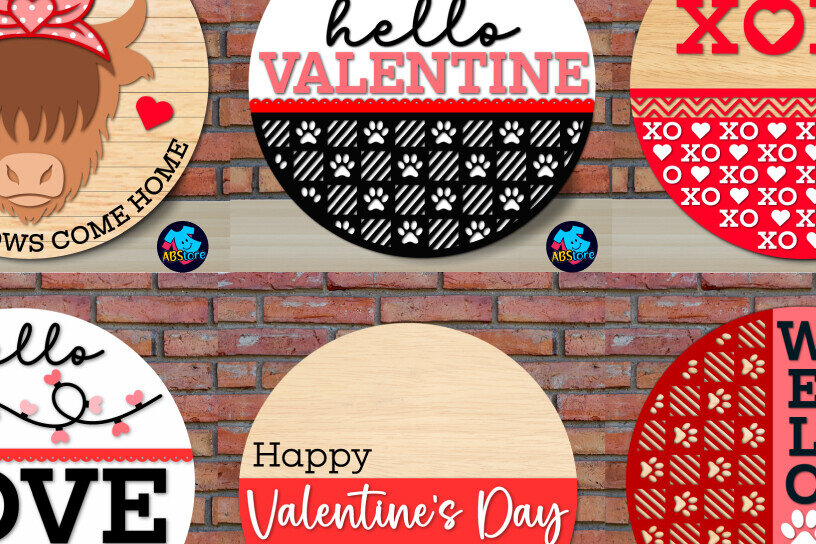 Intra απο ξύλο plywood 3mm-4mm πάχος – Πακέτο κοπής με λέιζερ σημάδι πόρτας Αγίου Βαλεντίνου Δίασταση  20x20 cm INTRAFABR-113594417