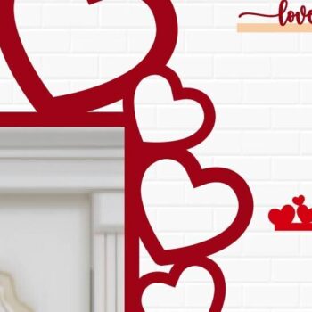 Intra απο ξύλο plywood 3mm-4mm πάχος – Πακέτο διακοσμήσεων πόρτας Valentines Corner Δίασταση  20x20 cm INTRAFABR-112993132 - Image 4