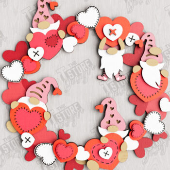 Intra απο ξύλο plywood 3mm-4mm πάχος – Στεφάνι για την πόρτα του Αγίου Βαλεντίνου | Διακόσμηση βεράντας Δίασταση  20x20 cm INTRAFABR-112632175 - Image 1