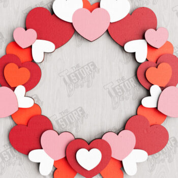 Intra απο ξύλο plywood 3mm-4mm πάχος – Στεφάνι για την πόρτα του Αγίου Βαλεντίνου | Διακόσμηση βεράντας Δίασταση  20x20 cm INTRAFABR-112632207 - Image 1